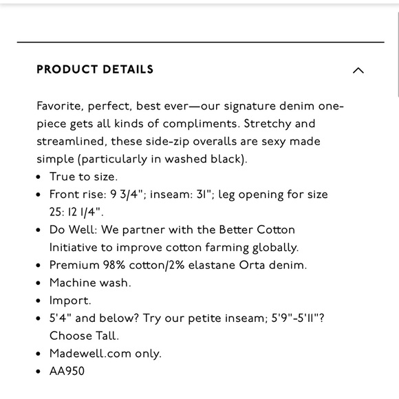 Madewell Black Skinny Overalls Lunar Wash XSTall - Picture 11 of 11